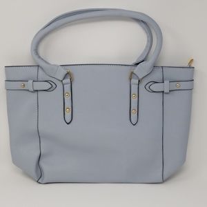 Side Buckle Light Blue tote bag